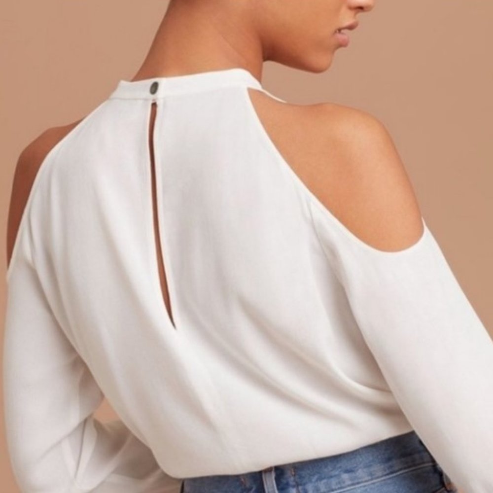 Wilfred Free Cold Shoulder White Blouse Large Size